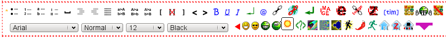 Forum bar adapted to a webmaster context